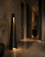 Modern Marble Pyramid Floor Lamp | Cascading Light - Image 2