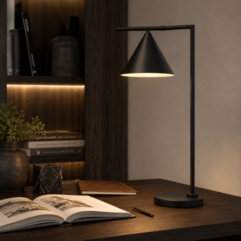 Modern Cone Table Lamp – Minimalist LED Desk & Bedroom Lighting Fixture - Image 5