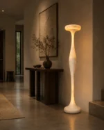 Wabi-Sabi Cement Floor Lamp | Sculptural Lighting - Image 4