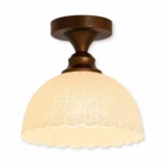 Vintage Glass Ceiling Light – Retro Flush Mount Ceiling Lamp