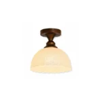 Vintage Glass Ceiling Light – Retro Flush Mount Ceiling Lamp