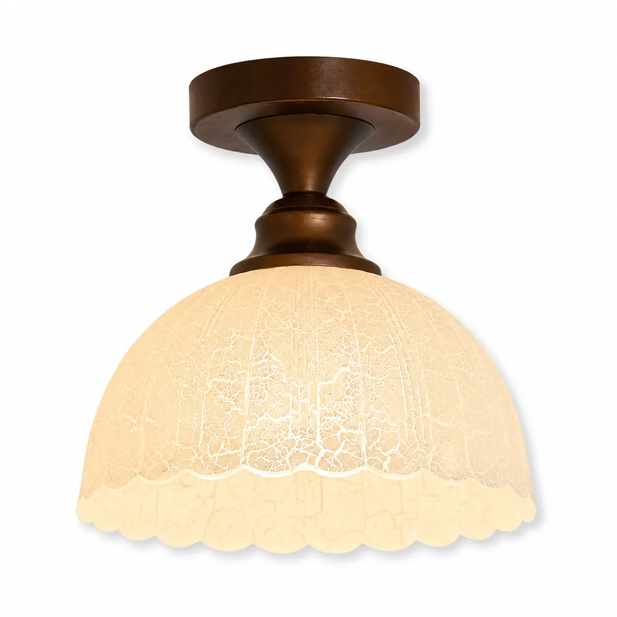 a7f13df4-6afb-4c1d-960d-6443770f1360_11zon Vintage Glass Ceiling Light – Retro Flush Mount Ceiling Lamp - Image 1