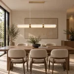 Modern Brass Alabaster Linear Pendant Light | LED - Image 3