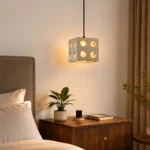 Sculptural Wood Grain Pendant Light | LED Design Lamp - Image 3
