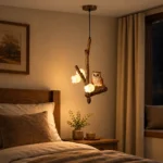 Owl Branch Pendant Light | Rustic Artistic Lighting - Image 2