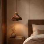 Wood Grain Pendant Light | Modern Sculptural LED Lamp - Image 3