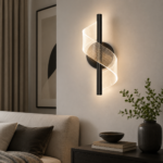 Modern Spiral LED Wall Light | Acrylic Wall Sconce - Image 6