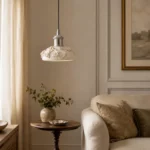 Vintage Floral Pendant Light | French Resin Lighting Fixture - Image 2