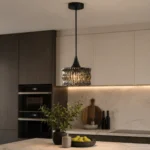 Smoky Ripple Glass Pendant Light | Modern Glass Lighting - Image 4