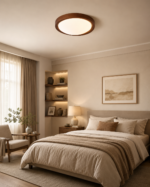 French Walnut LED Ceiling Light | Wabi-Sabi Ceiling Light - Image 3