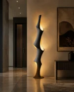 Flame Spiral Sculptural Floor Lamp | Modern Art Lighting - Image 2