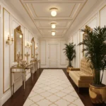 Travertine Ceiling Light – Minimalist Stone Glass LED Lamp - Image 5