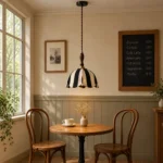 Black Ivory Fabric Pendant Light | Handmade Design - Image 2