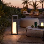 Zephyra Solar Outdoor Frame Lantern for Patio and Garden Lighting - Image 4