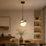 Spiral Glass Pendant Light – Modern Minimalist LED Hanging Lamp - Image 5