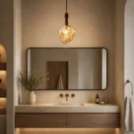Amber Glass Pendant Light | Modern Artistic Lighting - Image 3