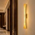 Slim Linear LED Wall Light | Geometric Metal Sconce - Image 4