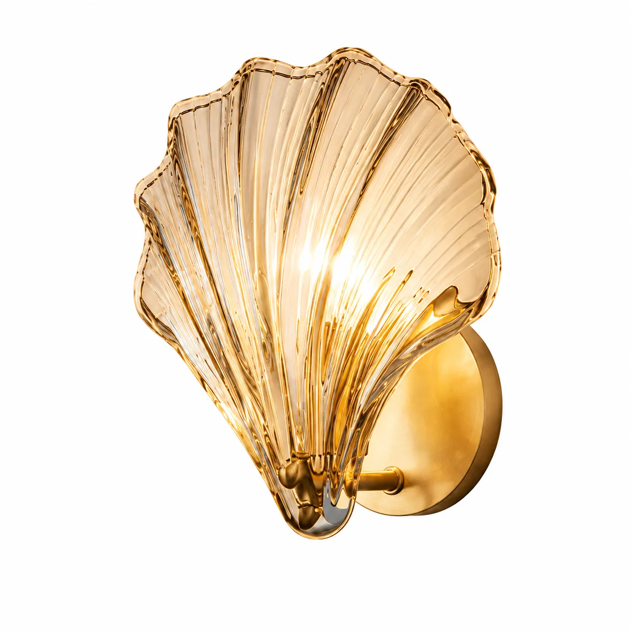 b7337fd2139c19ff424b077f0fb0c166_11zon Seashell Glass Outdoor Wall Light | IP64 LED Sconce - Image 1