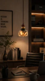Natural Marble Pendant Light | Luxury Small LED Pendant Lighting Fixture - Image 2