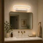 Modern Oval Loop LED Vanity Light for Bathroom Mirror - Image 2