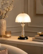 Crystal Table Lamp Brass Design | Modern Glass LED Table Lamp - Image 2