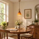 Vintage Ceramic Pendant Light | Retro Tulip Lighting Fixture - Image 5
