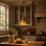Vintage Ceramic Pendant Light | Retro Tulip Lighting Fixture - Image 4