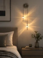 Dual Head LED Wall Light | Starburst Acrylic Sconce - Image 2