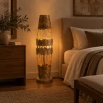 Rustic Wood Floor Lamp | Handmade LED Lighting - Image 5