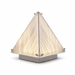 Modern Pyramid Table Lamp | Crystal Ambient LED Desk Lamp for Bedroom & Living Room