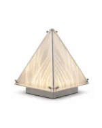 Modern Pyramid Table Lamp | Crystal Ambient LED Desk Lamp for Bedroom & Living Room