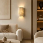 Pleated Gypsum Wall Light | G9 LED Wall Sconce - Image 3