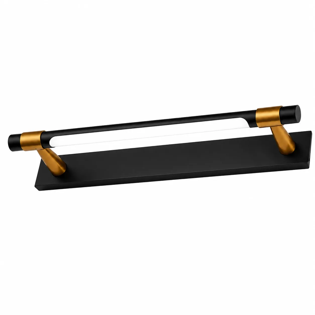 c07d527092874a58daf27734d32d3f5e_11zon Black and Gold Linear LED Mirror Wall Light for Modern Bathroom - Image 1