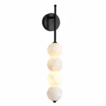 Four Globe Alabaster Wall Sconce Modern LED Wall Light