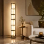 Natural Marble LED Floor Lamp | Champagne Gold - Image 2