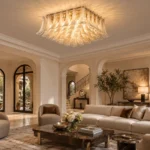 Crystal Wave Glass Ceiling Light – Luxury Artistic Ceiling Lamp - Image 5