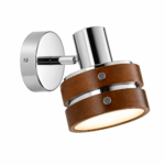 Modern Wood Wall Sconce | Adjustable E27 Spotlight Lamp