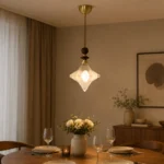 Crystal Walnut Pendant Light | Modern Luxury Glass LED Ceiling Lighting Fixture - Image 3