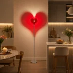 Heart Projection Floor Lamp | Romantic LED Lighting - Image 3