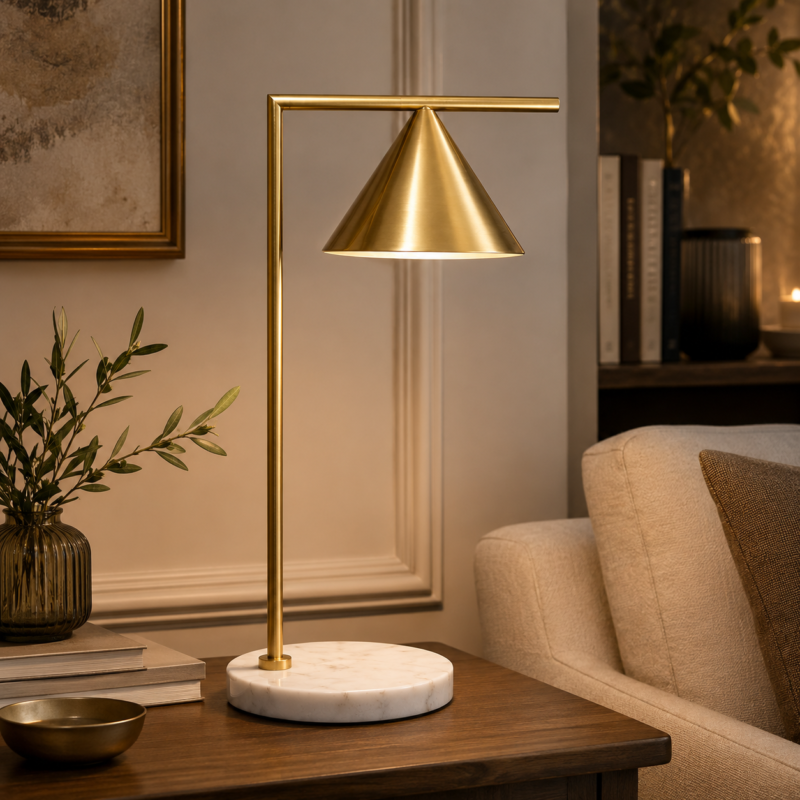 Modern Cone Table Lamp – Minimalist LED Desk & Bedroom Lighting Fixture - Image 2
