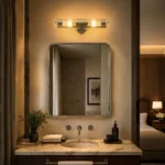 Bauhaus Ribbed Glass Vanity Wall Light with E14 LED - Image 3