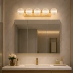 Brass Crystal LED Vanity Light | Luxury Bathroom Mirror Lamp - Image 2