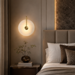 Modern Marble Wall Sconce | Tri-Color LED Stone Wall Light - Image 5