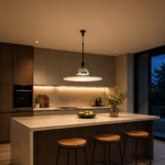 Floating Disc Pendant Light – Modern Chrome Acrylic LED Hanging Light - Image 2