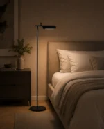 Modern Wide-Shade LED Reading Floor Lamp - Image 3