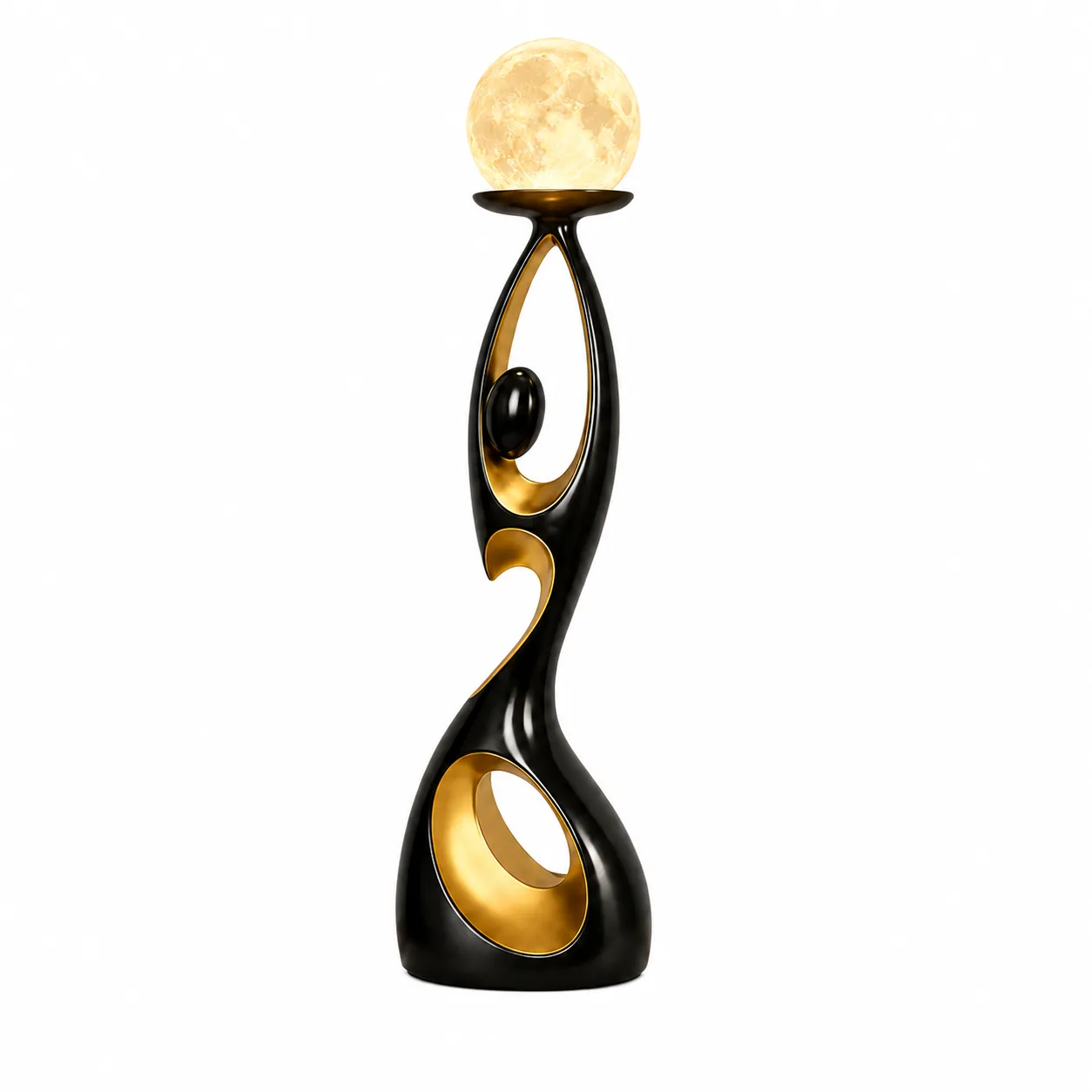 cadb9568c91aad1a8a179cd913165728_11zon Artistic Moon Floor Lamp | Modern LED Sculptural Light - Image 1