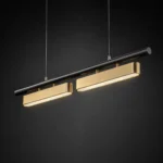 Black and Gold Linear LED Pendant Light - Image 10