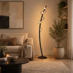 Curved Glass Globe LED Floor Lamp | Art Deco - Image 5