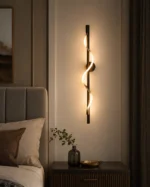 Modern LED Spiral Wall Light | Brass Wall Sconce - Image 4