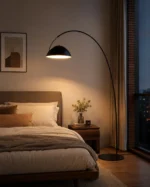 Modern Arc Floor Lamp | Minimalist Carbon Steel Light - Image 2